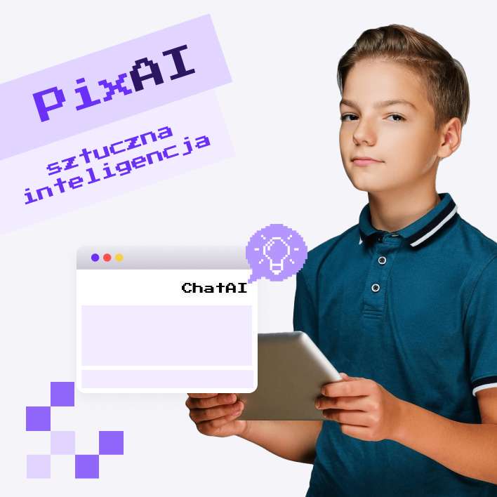 Okładka kursu PixAI z zakresu sztucznej inteligencji dla dzieci